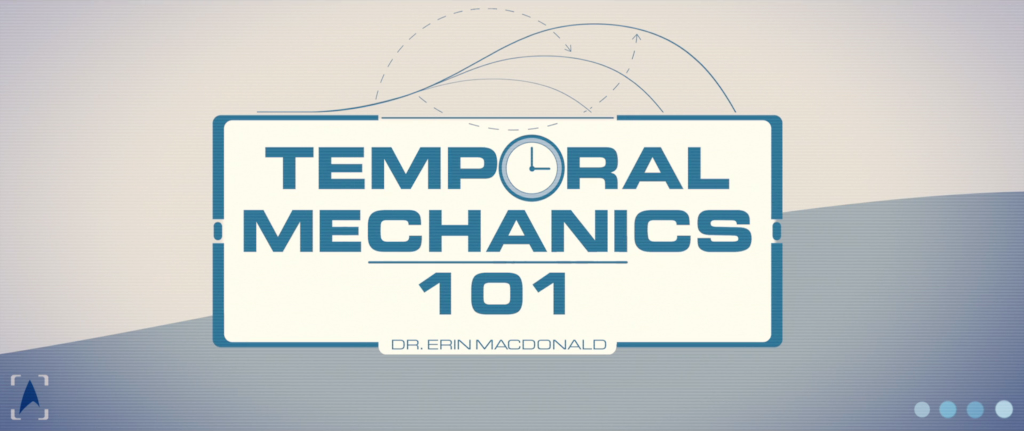 La title card di Temporal Mechanics 101P37